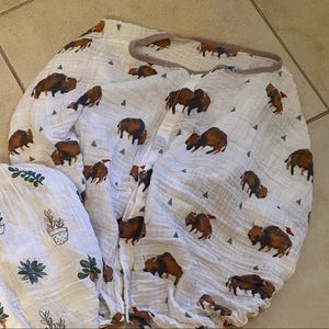 Little unicorn Muslim buffalo car seat canopy cover